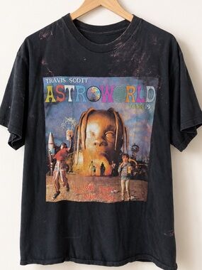 Vintage Travis Scott Astroworld 2019 Tour Concert T-Shirt
